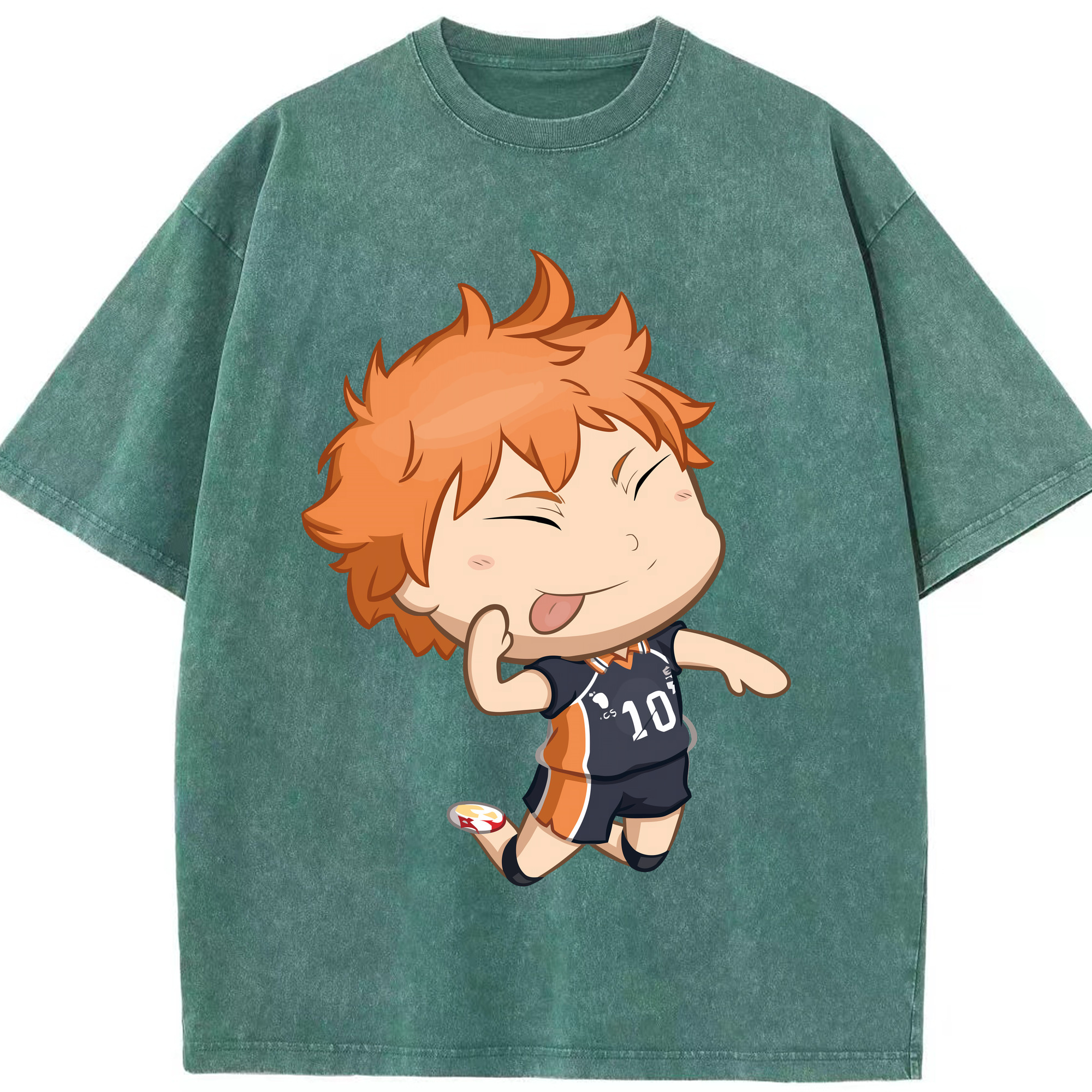 （画像用） ハイキュー!! Haikyu!! 綿100% ヴィンテージ風 半袖Tシャツ（フロントプリント）